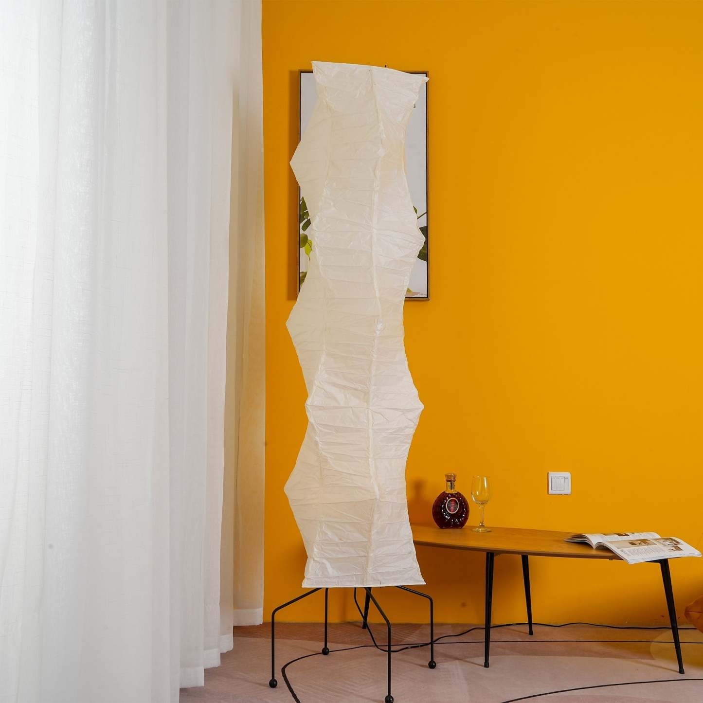 Rice Paper Traditional Floor Lamp