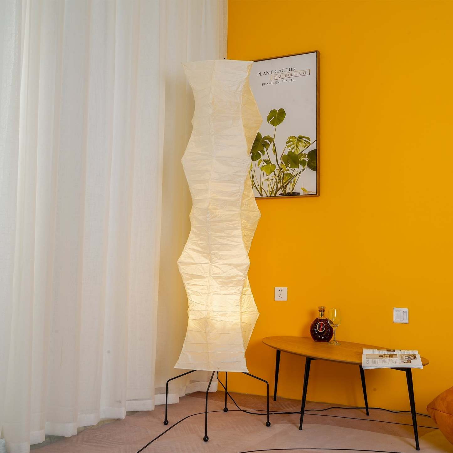 Rice Paper Traditional Floor Lamp