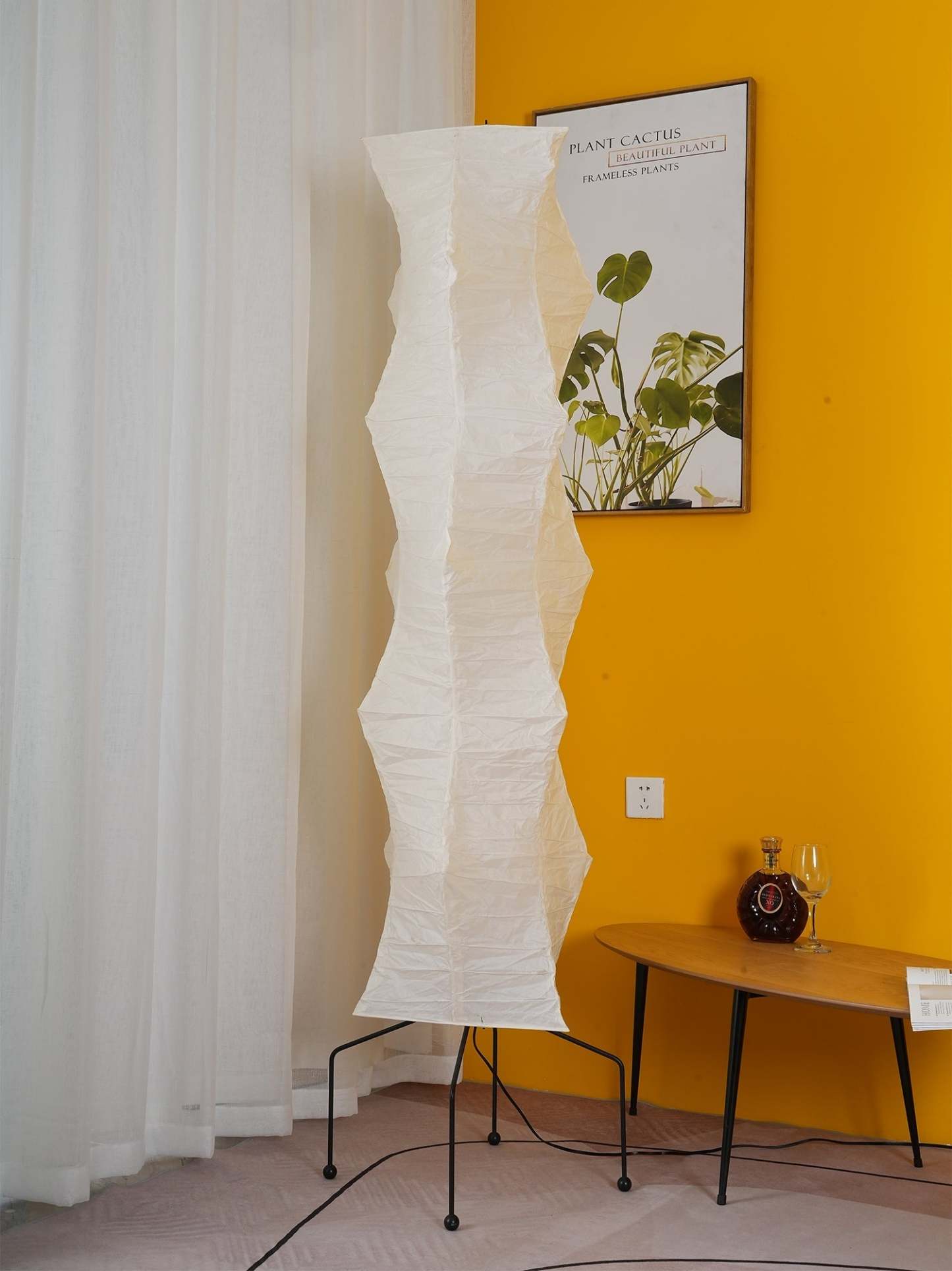 Rice Paper Traditional Floor Lamp