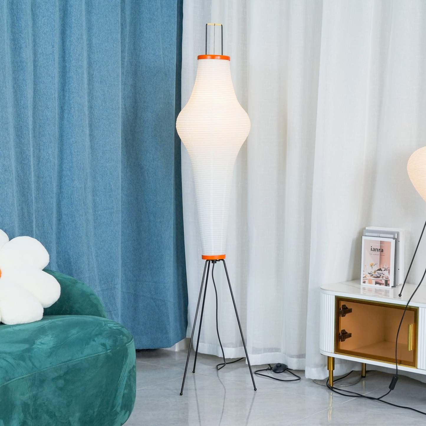 Rice Paper Traditional Floor Lamp