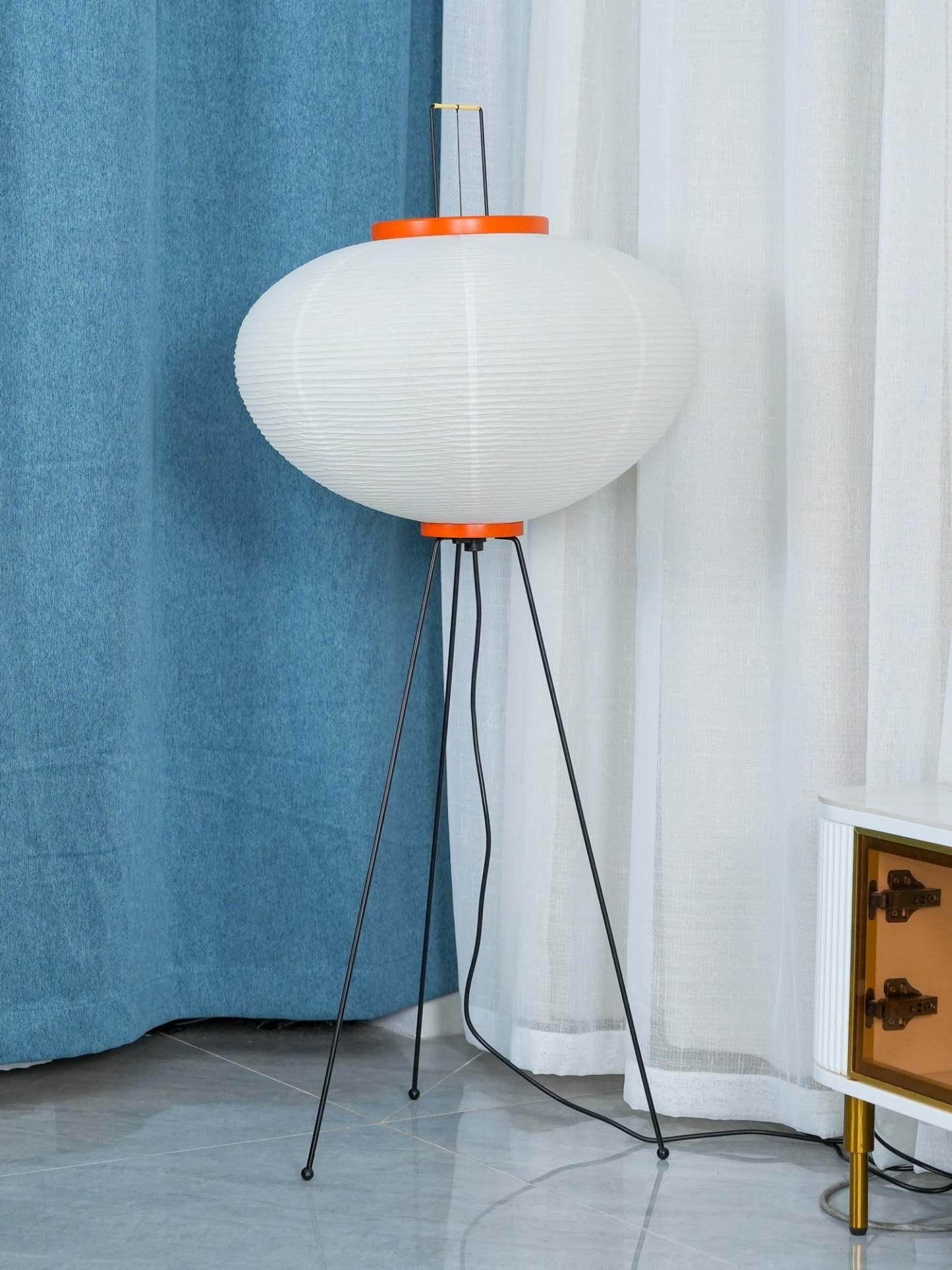 Rice Paper Traditional Floor Lamp