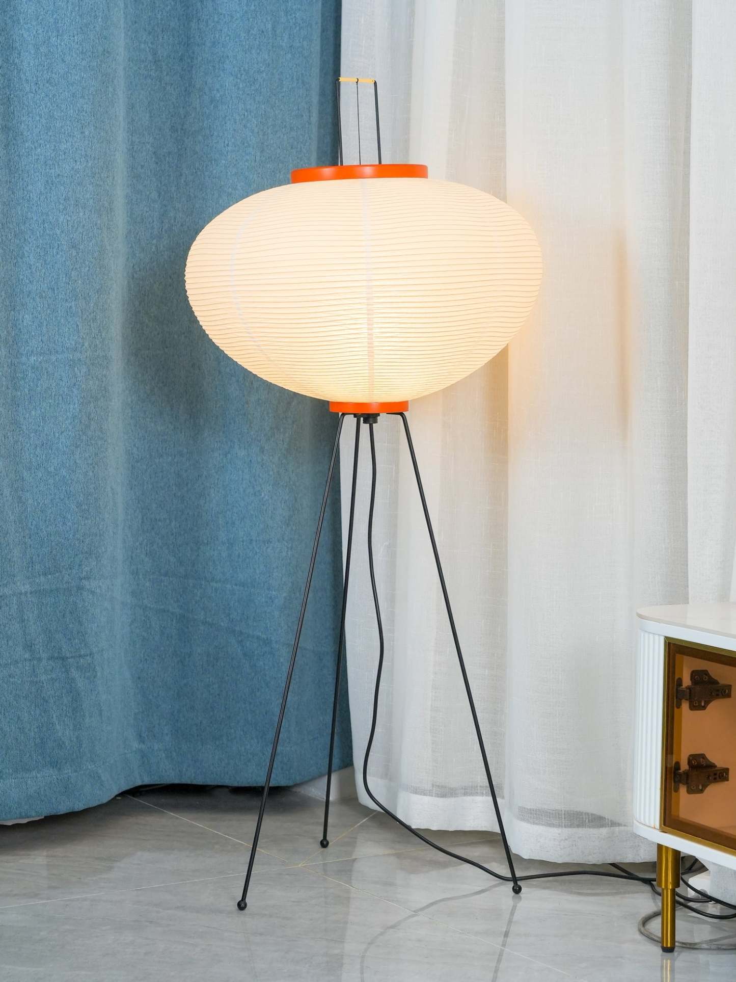 Rice Paper Traditional Floor Lamp