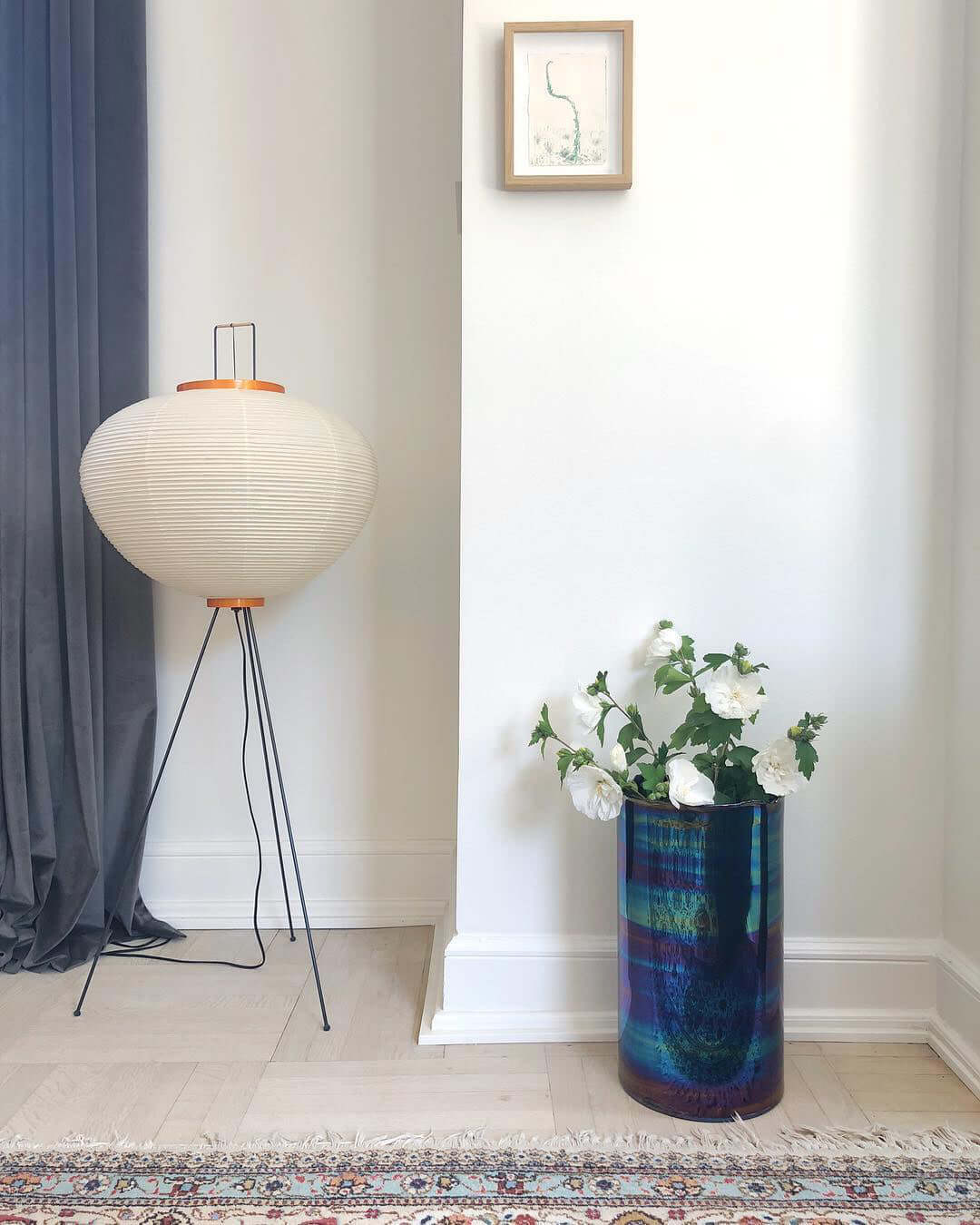 Rice Paper Traditional Floor Lamp