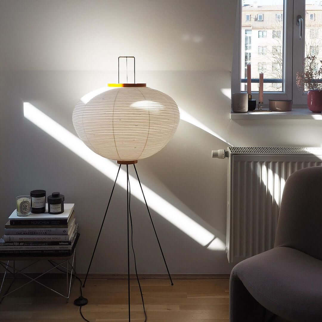 Rice Paper Traditional Floor Lamp