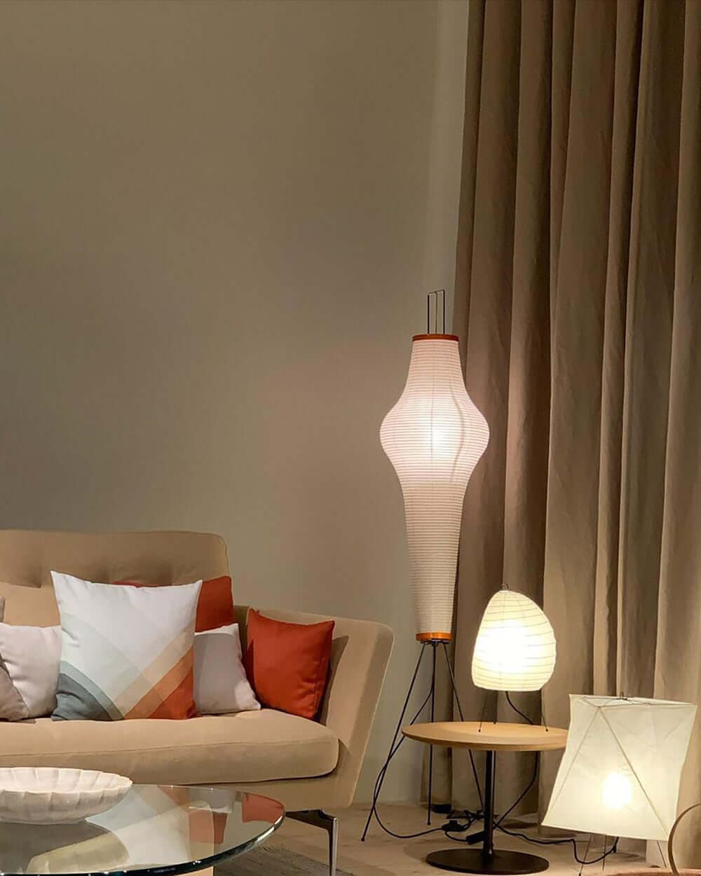 Rice Paper Traditional Floor Lamp