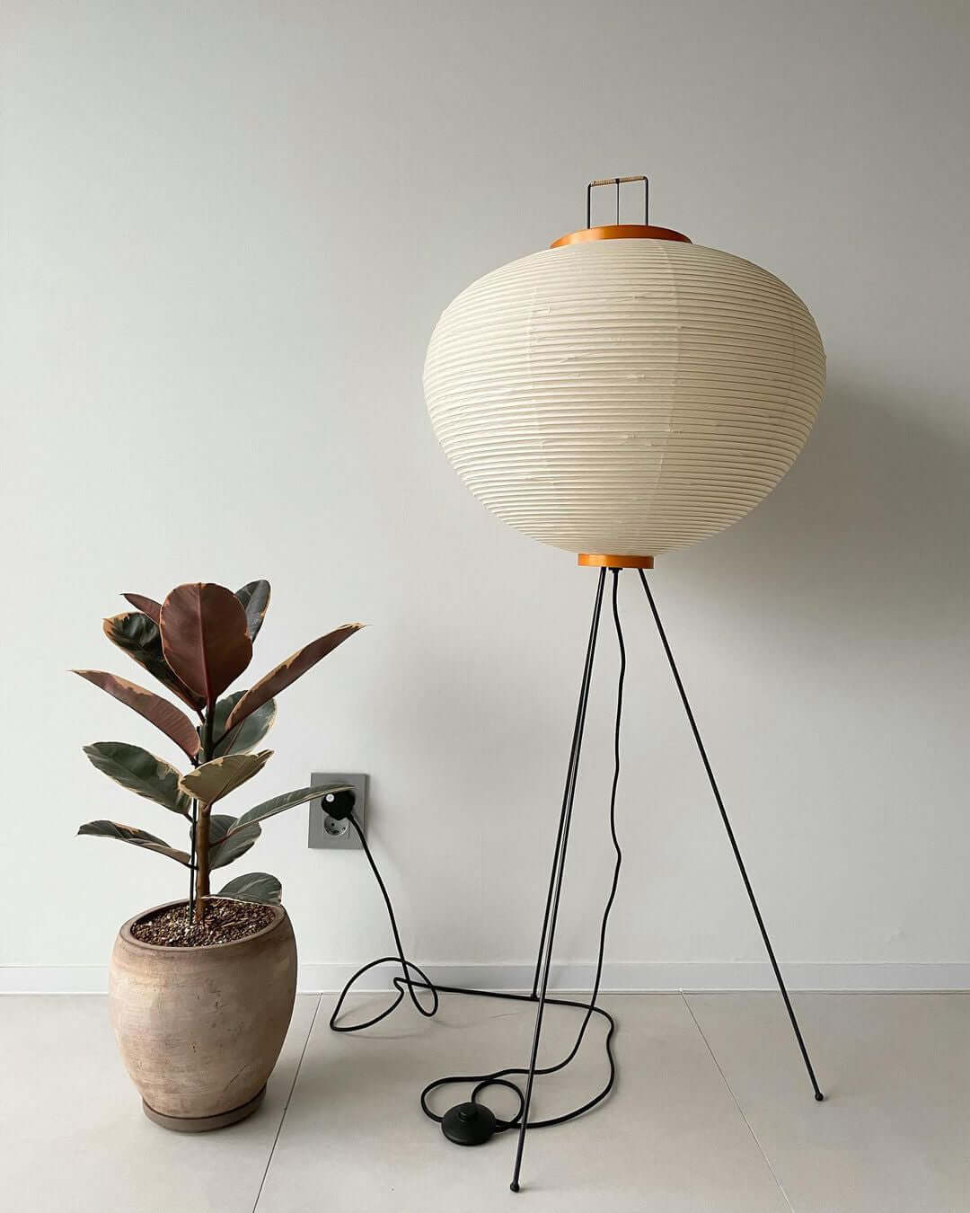 Rice Paper Traditional Floor Lamp