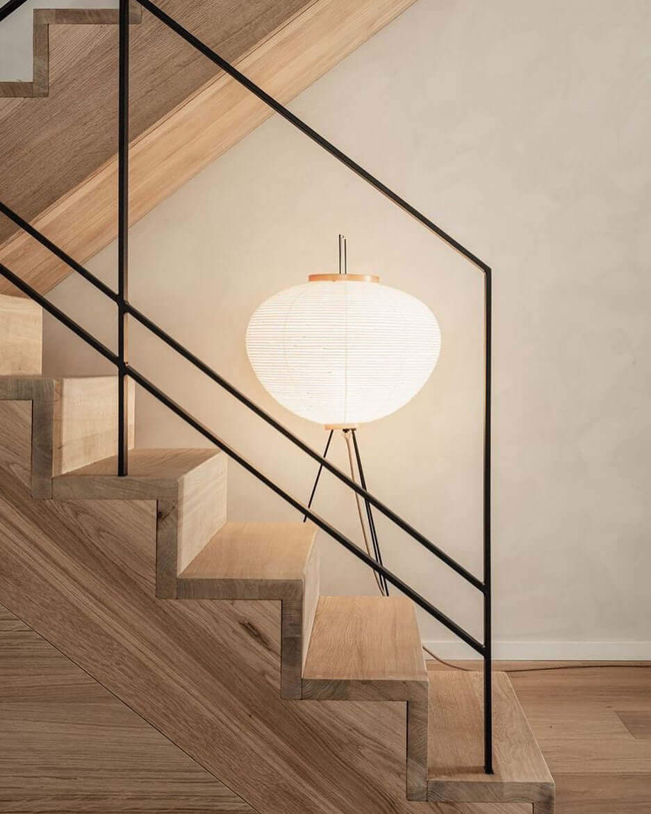 Rice Paper Traditional Floor Lamp