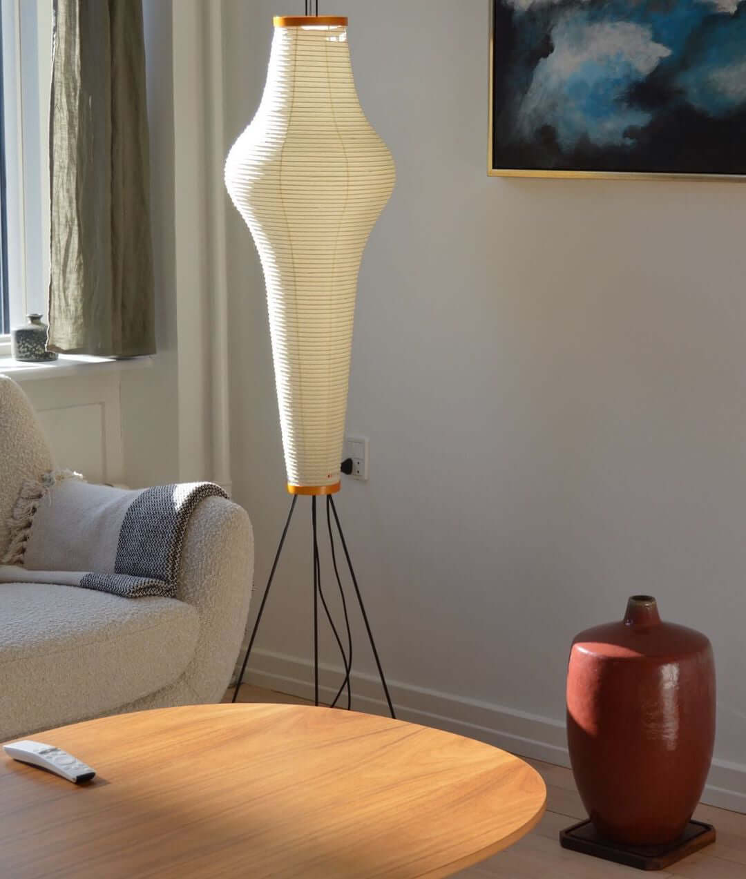 Rice Paper Traditional Floor Lamp