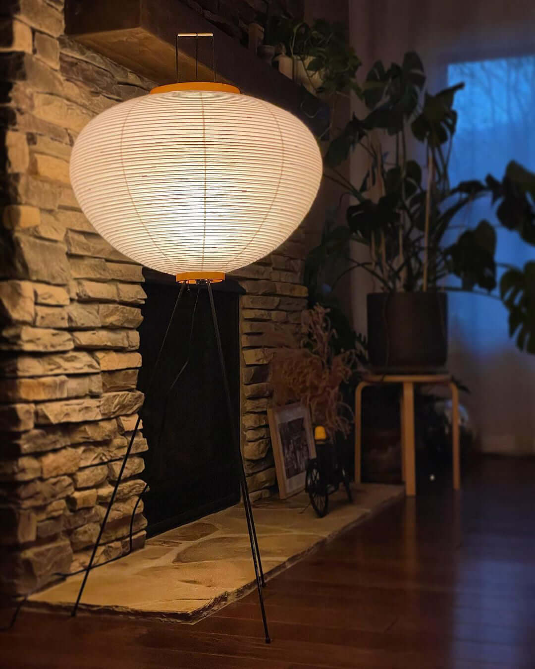 Rice Paper Traditional Floor Lamp