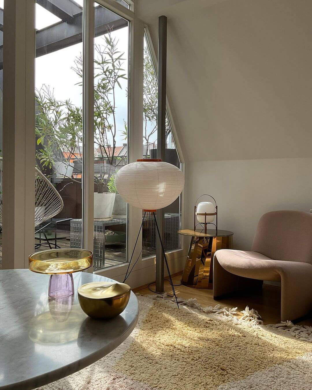 Rice Paper Traditional Floor Lamp