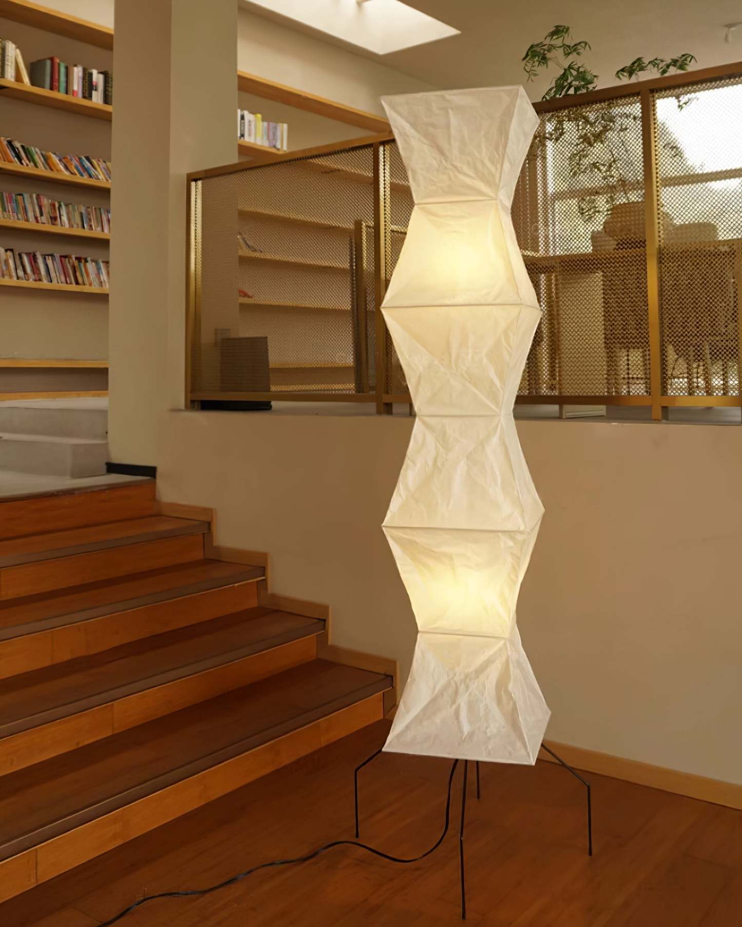 Rice Paper Traditional Floor Lamp