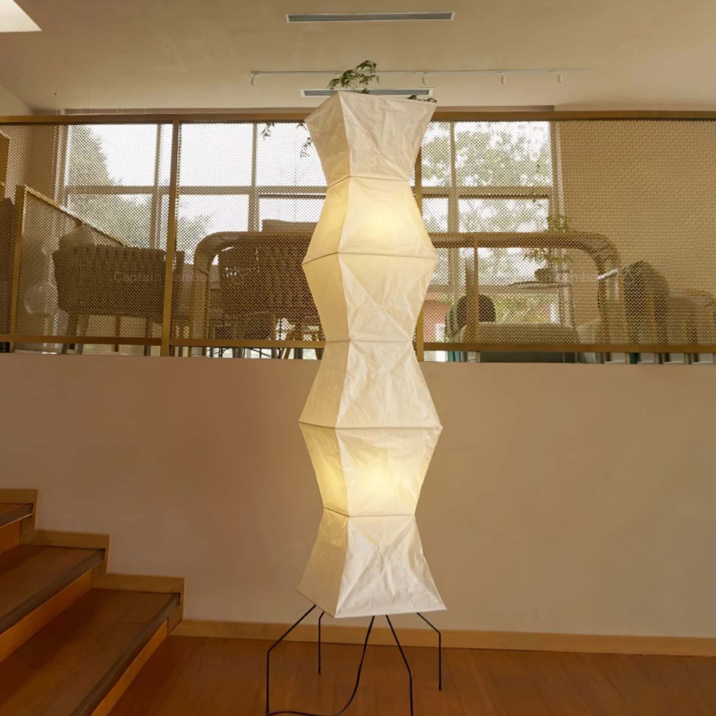 Rice Paper Traditional Floor Lamp