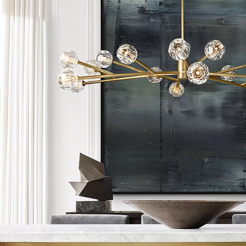 Belle De Crystal Ball Chandelier 60"
