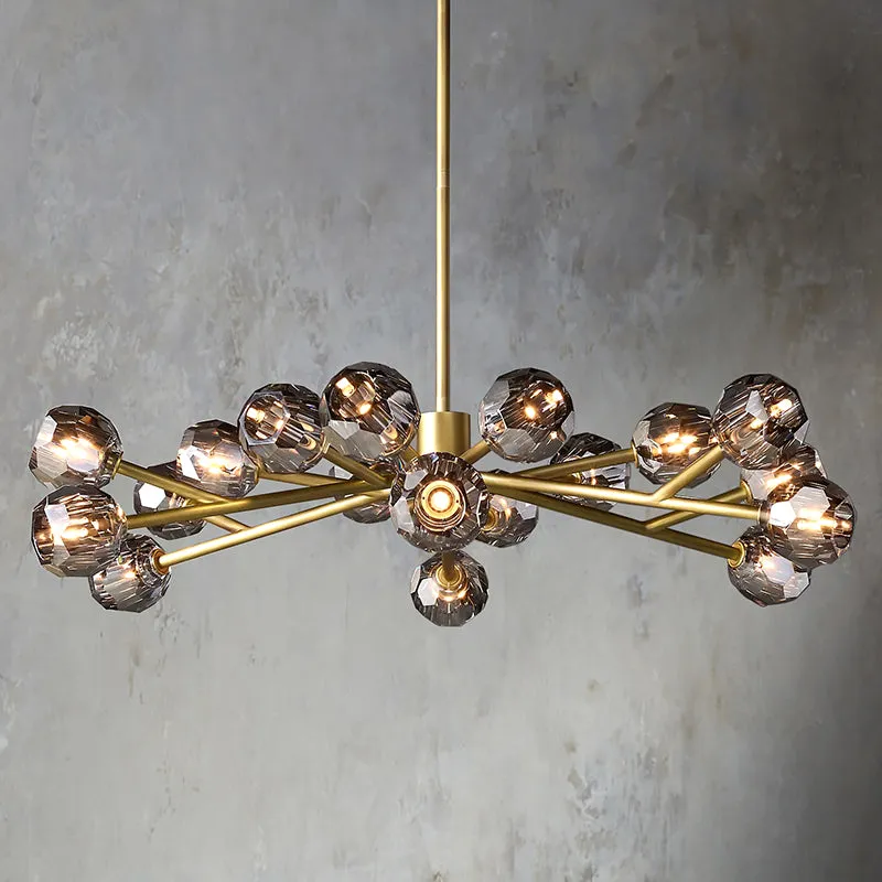 Belle De Crystal Ball Chandelier 48"