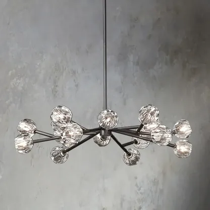 Belle De Crystal Ball Chandelier 48"