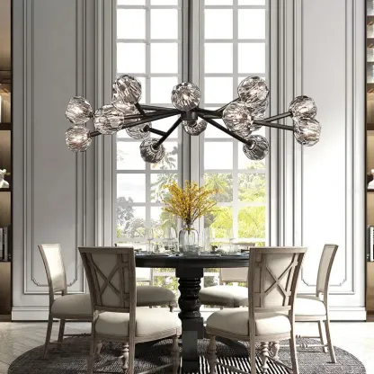 Belle De Crystal Ball Chandelier 48"