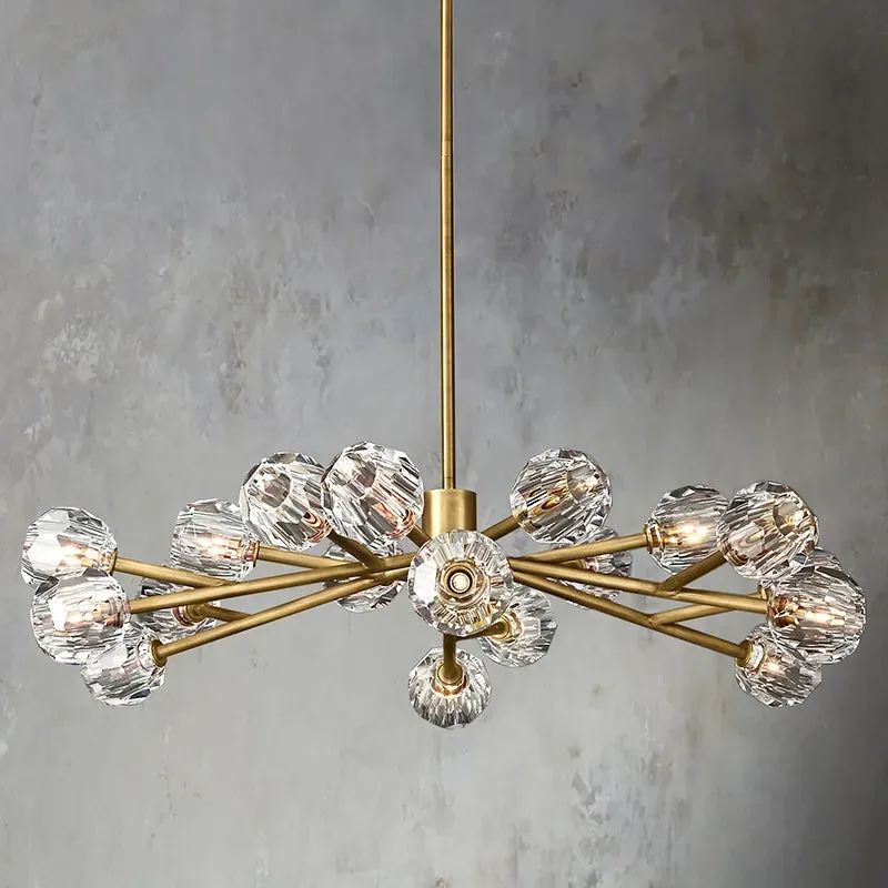 Belle De Crystal Ball Chandelier 48"