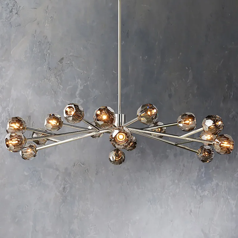 Belle De Crystal Ball Chandelier 60"