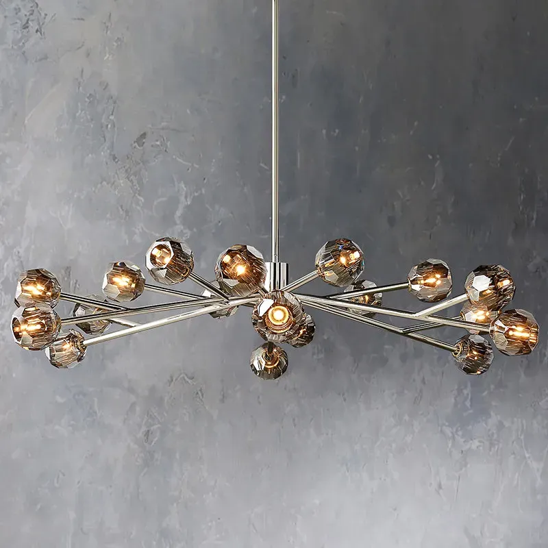 Belle De Crystal Ball Chandelier 60"