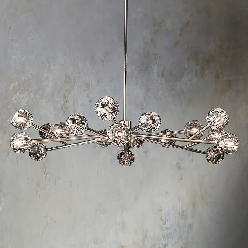 Belle De Crystal Ball Chandelier 60"
