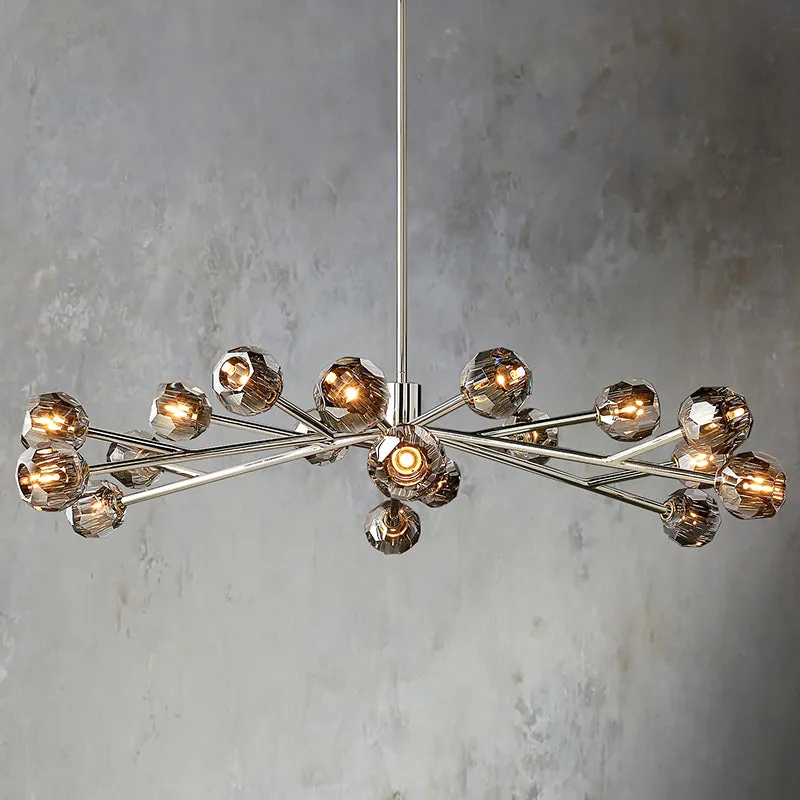 Belle De Crystal Ball Chandelier 60"