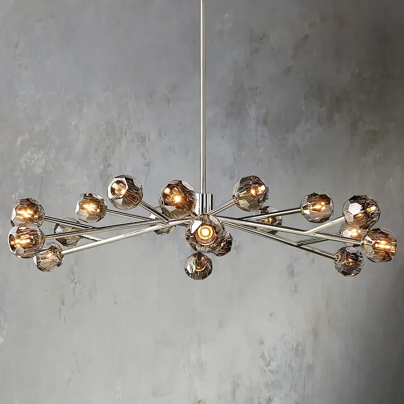 Belle De Crystal Ball Chandelier 60"