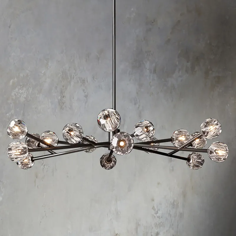 Belle De Crystal Ball Chandelier 60"