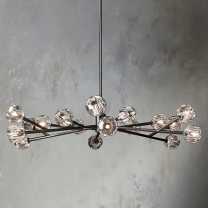 Belle De Crystal Ball Chandelier 60"