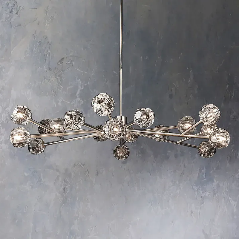 Belle De Crystal Ball Chandelier 60"