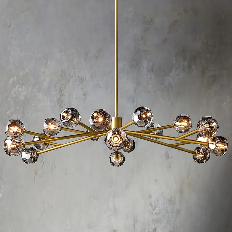 Belle De Crystal Ball Chandelier 60"