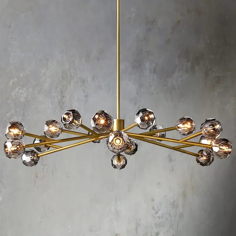 Belle De Crystal Ball Chandelier 60"
