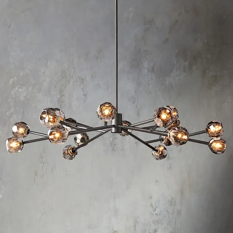 Belle De Crystal Ball Chandelier 60"