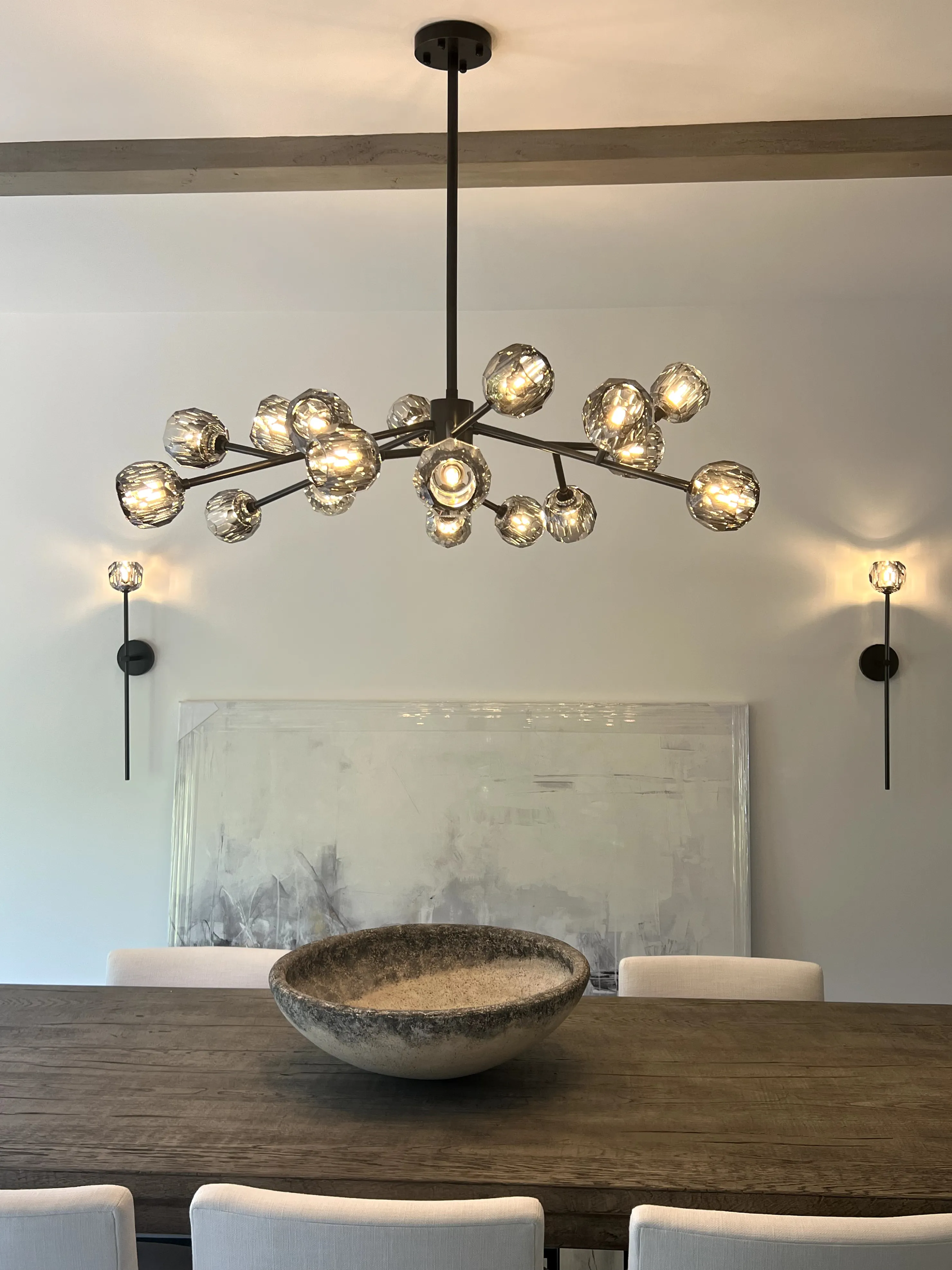 Belle De Crystal Ball Chandelier 60"