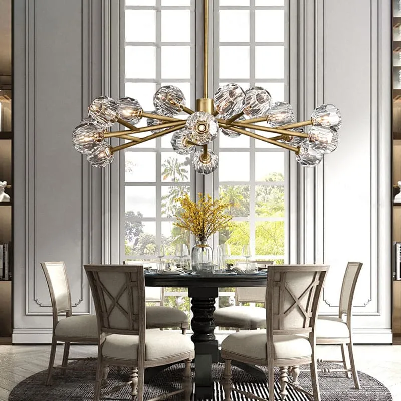 Belle De Crystal Ball Chandelier 48"