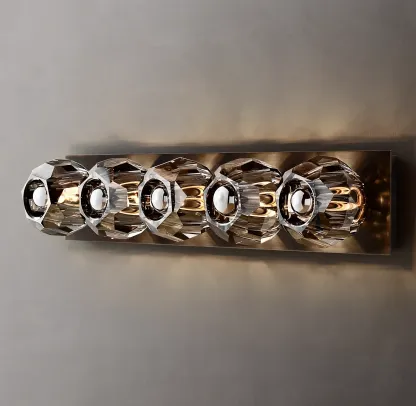 Belle De Crystal Ball Linear Ground Wall Sconce