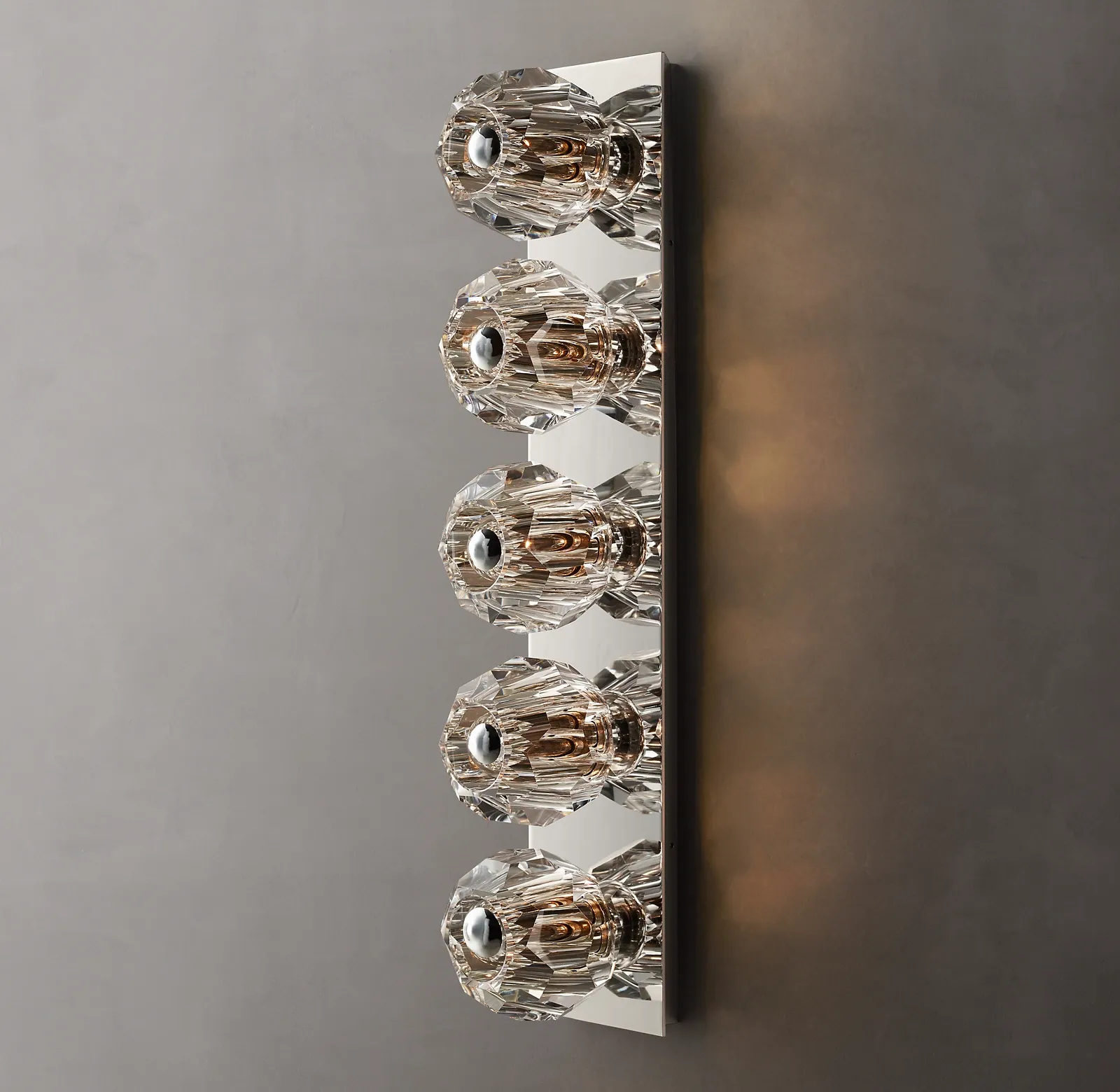 Belle De Crystal Ball Linear Ground Wall Sconce