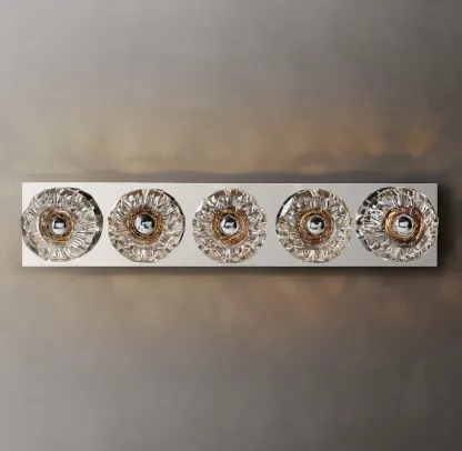 Belle De Crystal Ball Linear Ground Wall Sconce