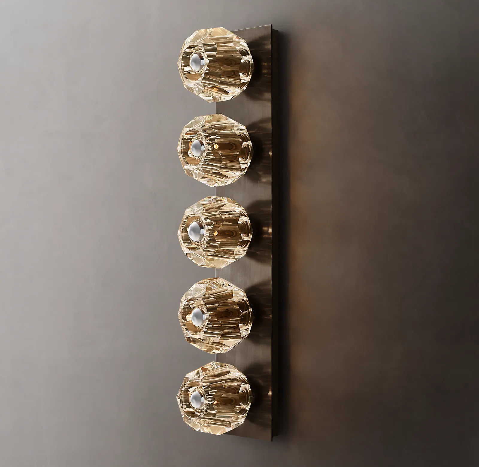 Belle De Crystal Ball Linear Ground Wall Sconce