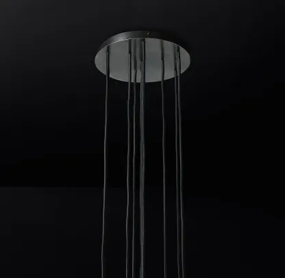 Belle De Crystal Ball Round Cluster Chandelier 14"