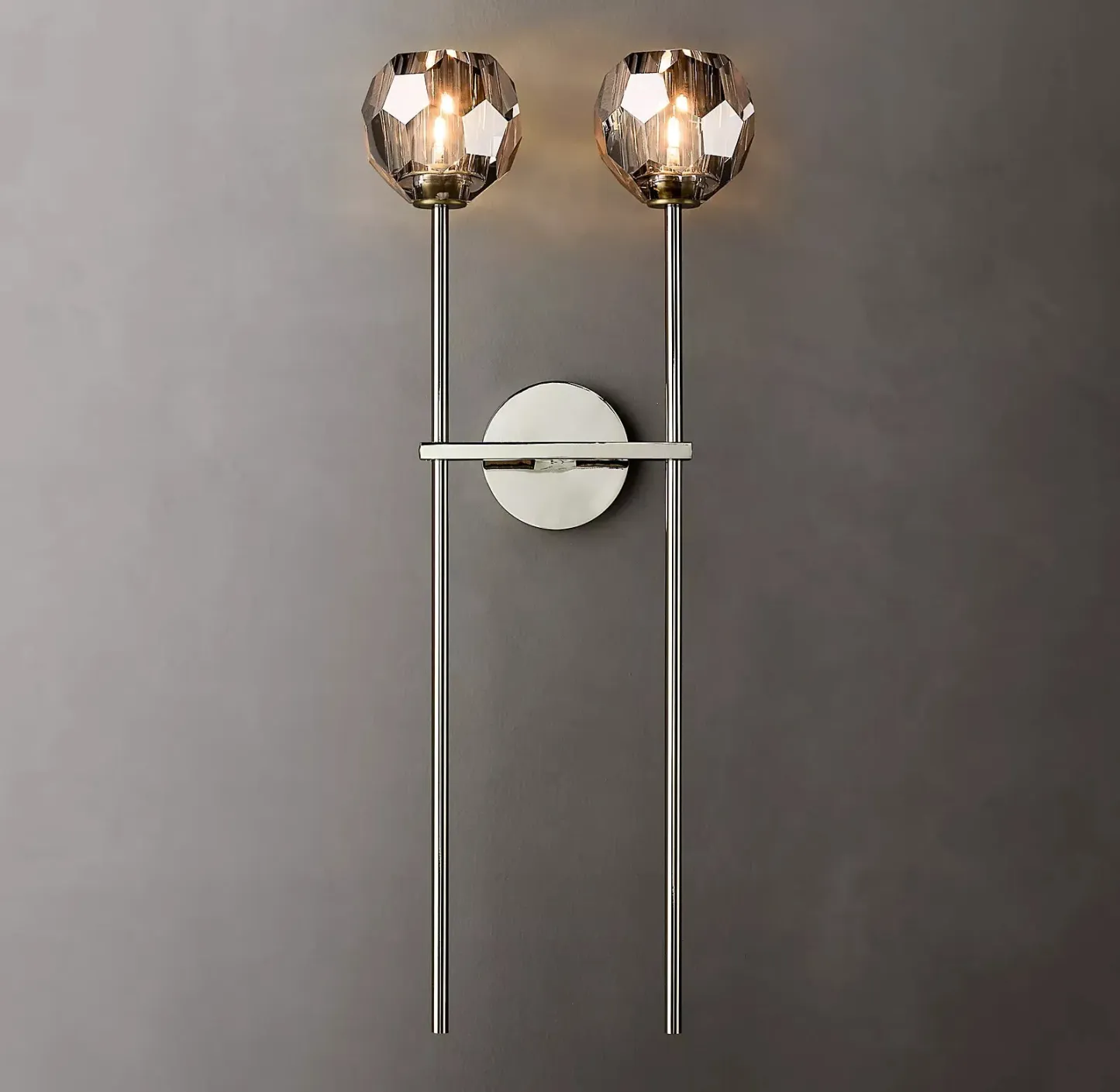 Belle De Crystal Double-Head Ball Wall Sconce