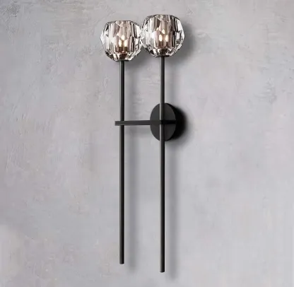 Belle De Crystal Double-Head Ball Wall Sconce