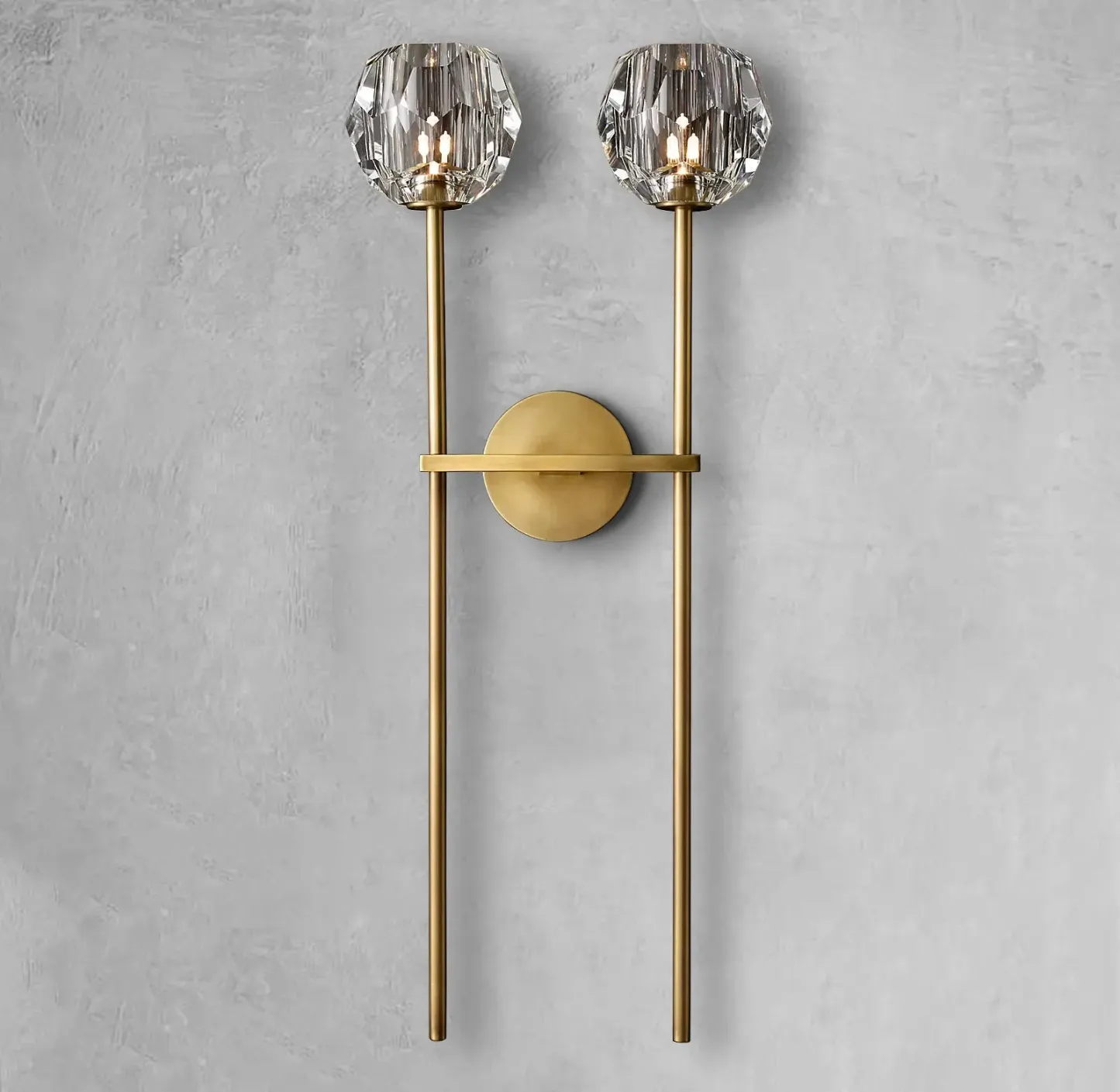 Belle De Crystal Double-Head Ball Wall Sconce
