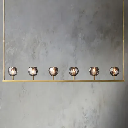 Belle De Crystal Linear Chandelier 60"