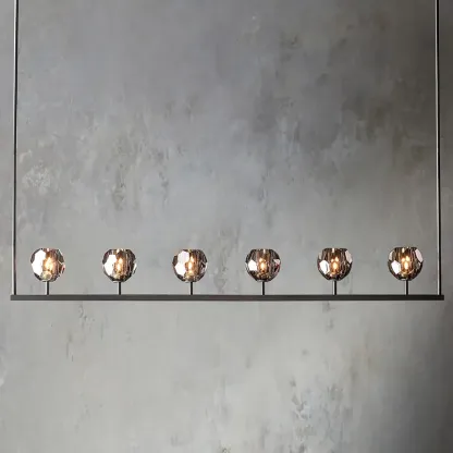 Belle De Crystal Linear Chandelier 60"