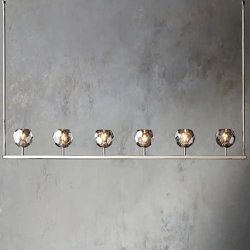 Belle De Crystal Linear Chandelier 60"
