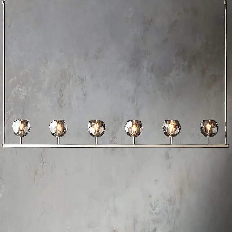 Belle De Crystal Linear Chandelier 60"