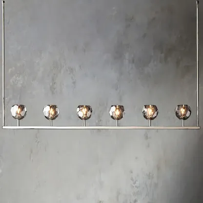 Belle De Crystal Linear Chandelier 60"