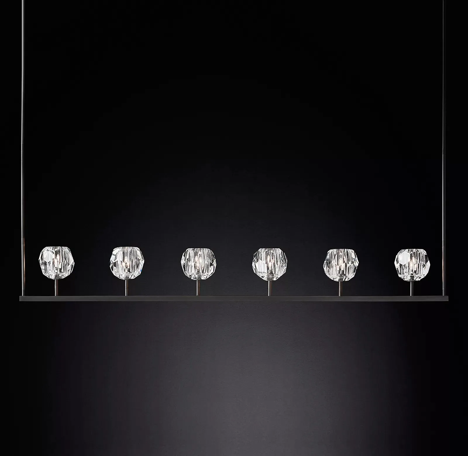 Belle De Crystal Linear Chandelier 60"