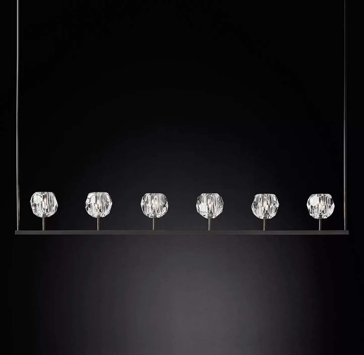 Belle De Crystal Linear Chandelier 60"