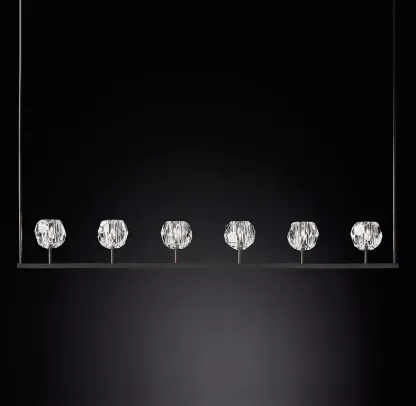 Belle De Crystal Linear Chandelier 60"